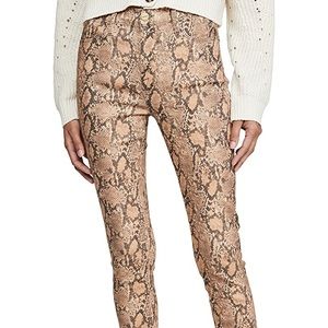Frame snakeskin skinny denim